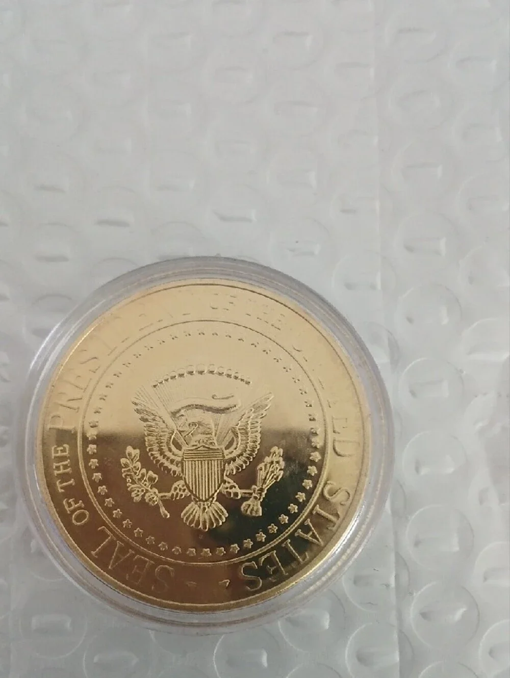 Gold-Tone Commemorative Coin in Protective Case